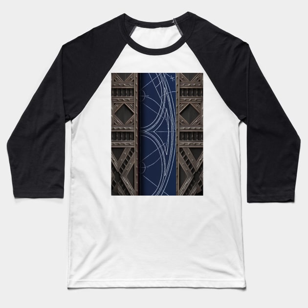 -Geometry-Secret Door Baseball T-Shirt by piksimp